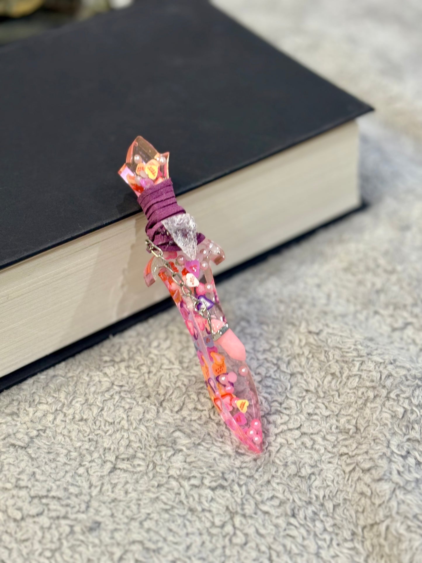 Candy Heart Mini Resin Dagger