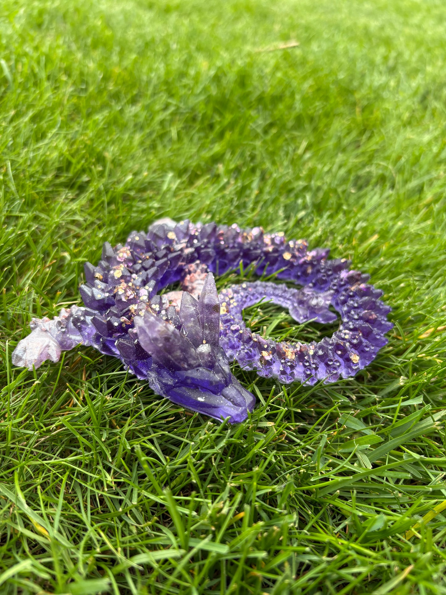 Amethyst Shimmer Resin Dragon