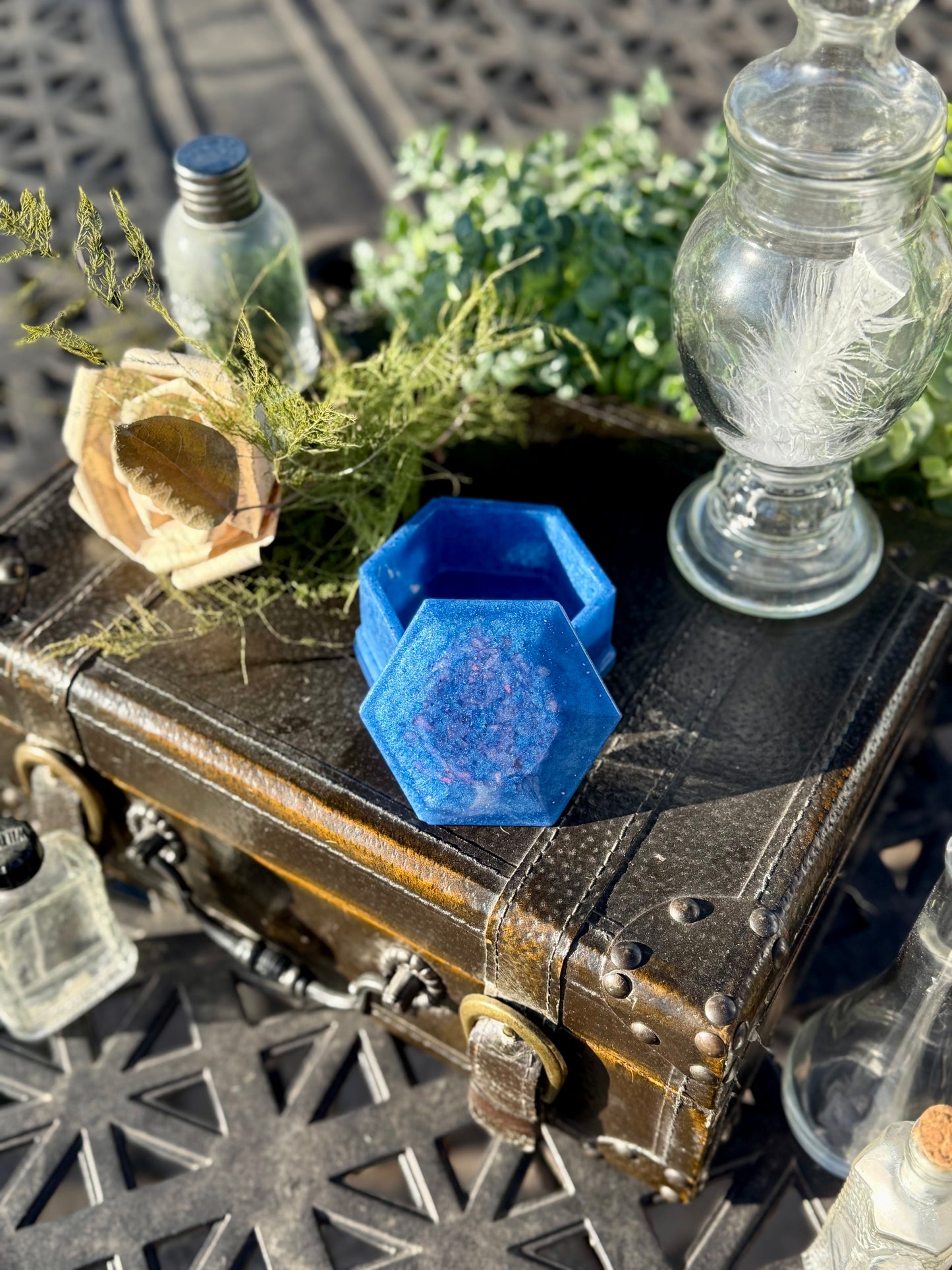 Small Blue Trinket Box