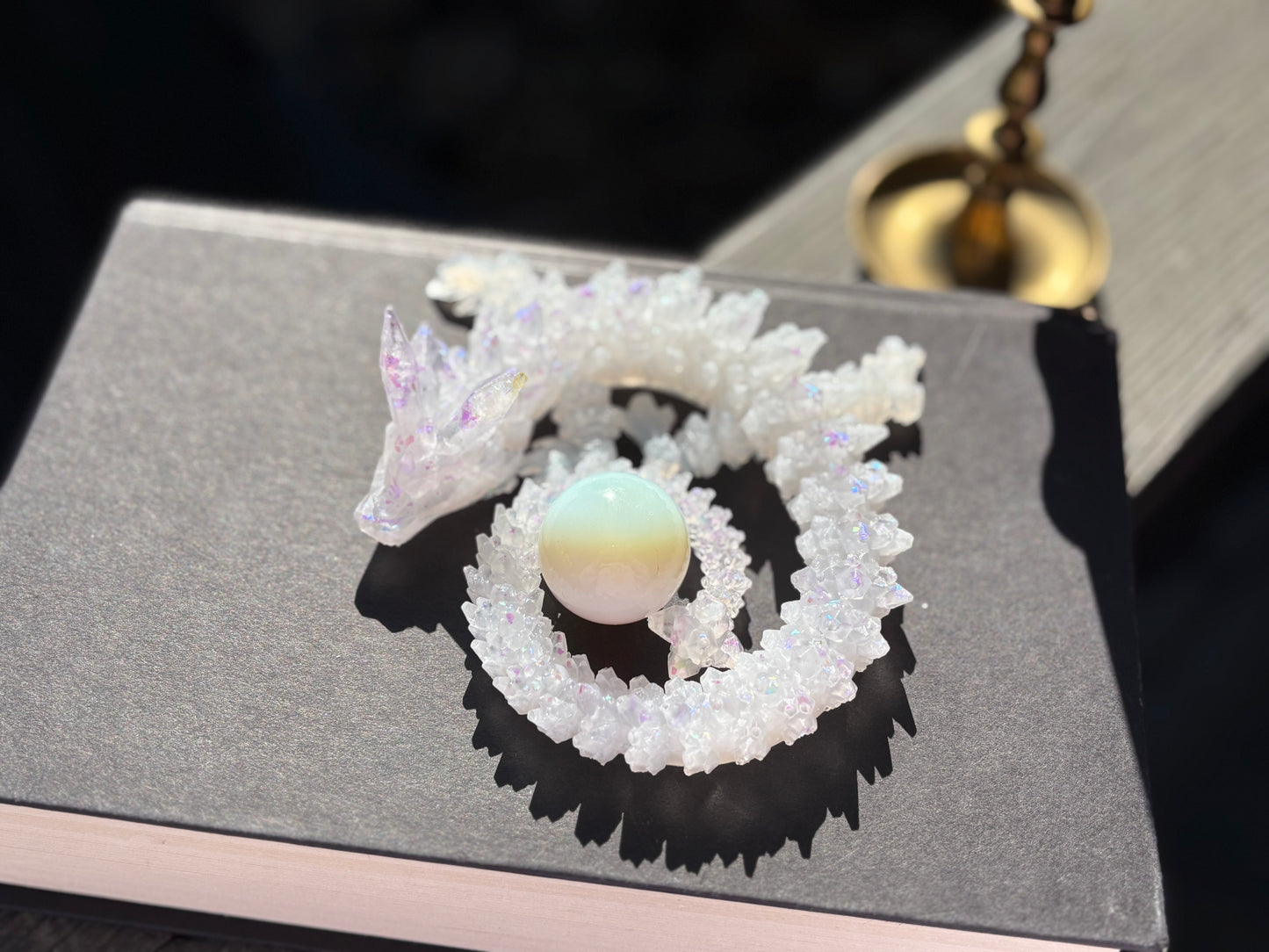 Moonstone Resin Dragon