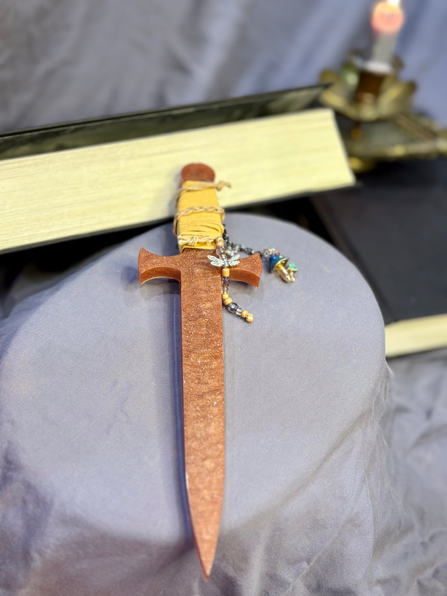 Shimmer Bronze Resin Dagger
