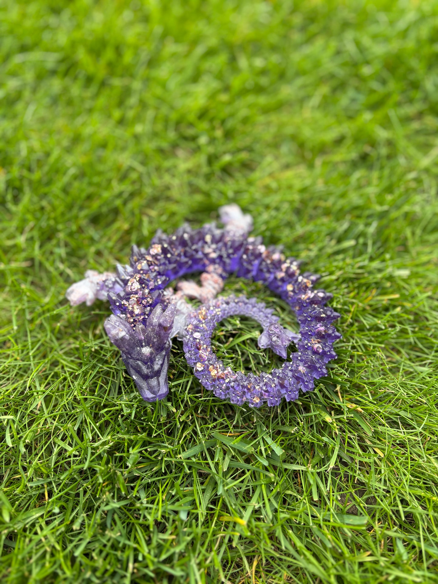Amethyst Shimmer Resin Dragon