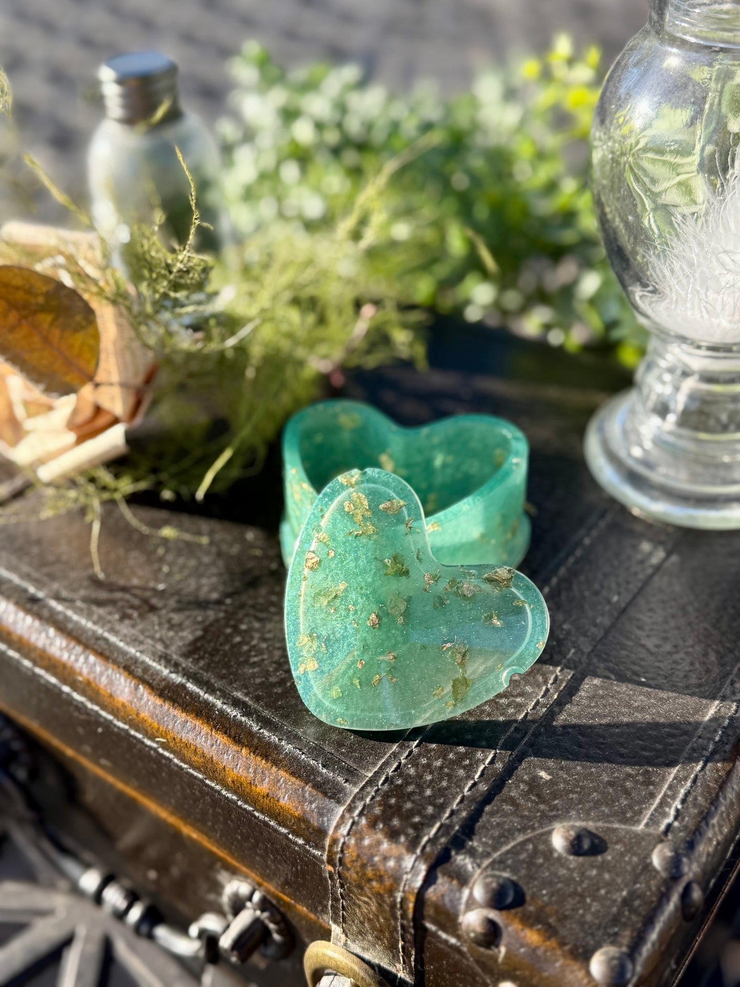 Heart Shaped Resin Trinket Box