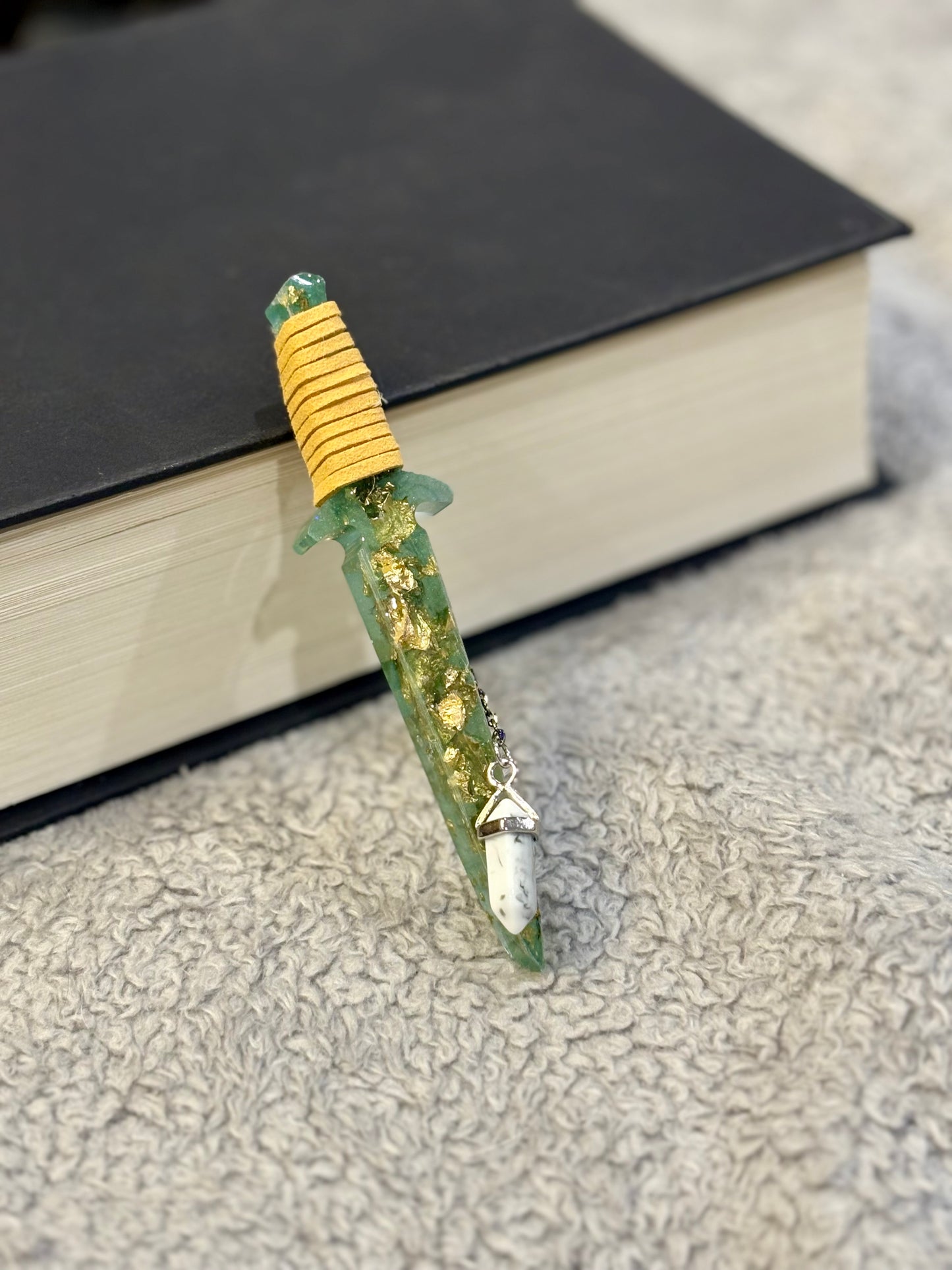 Gold Leaf Mini Resin Dagger