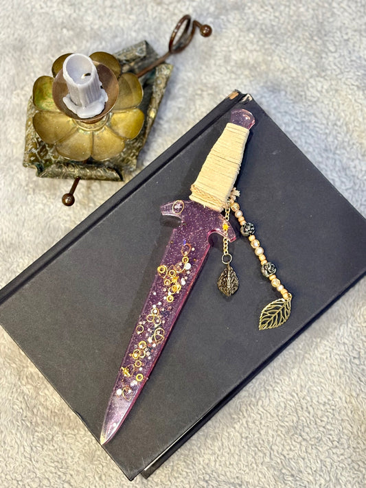 Pink Sparkle Resin Dagger