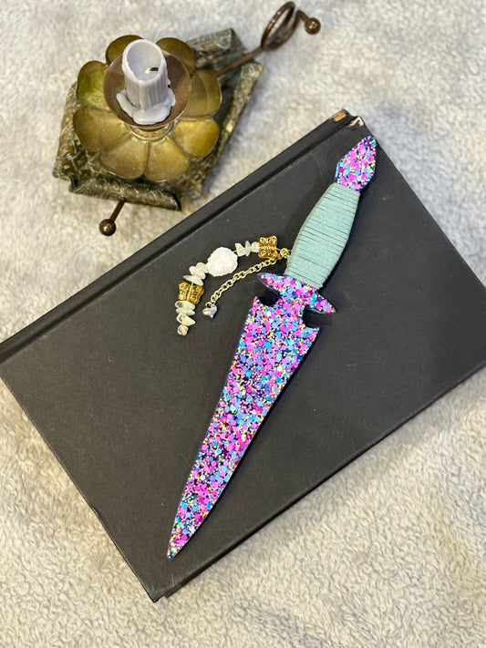 Glitterbomb Resin Dagger