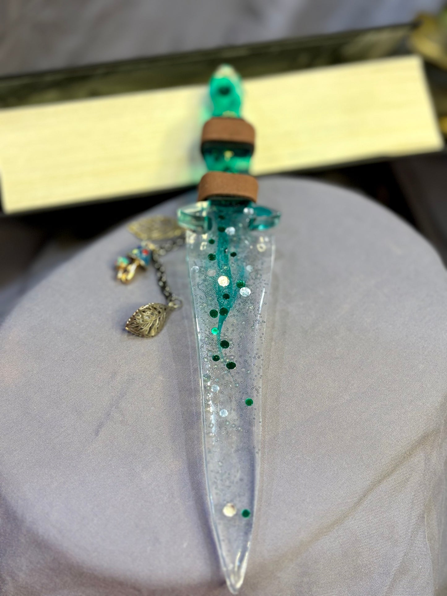 Green Magic Resin Dagger