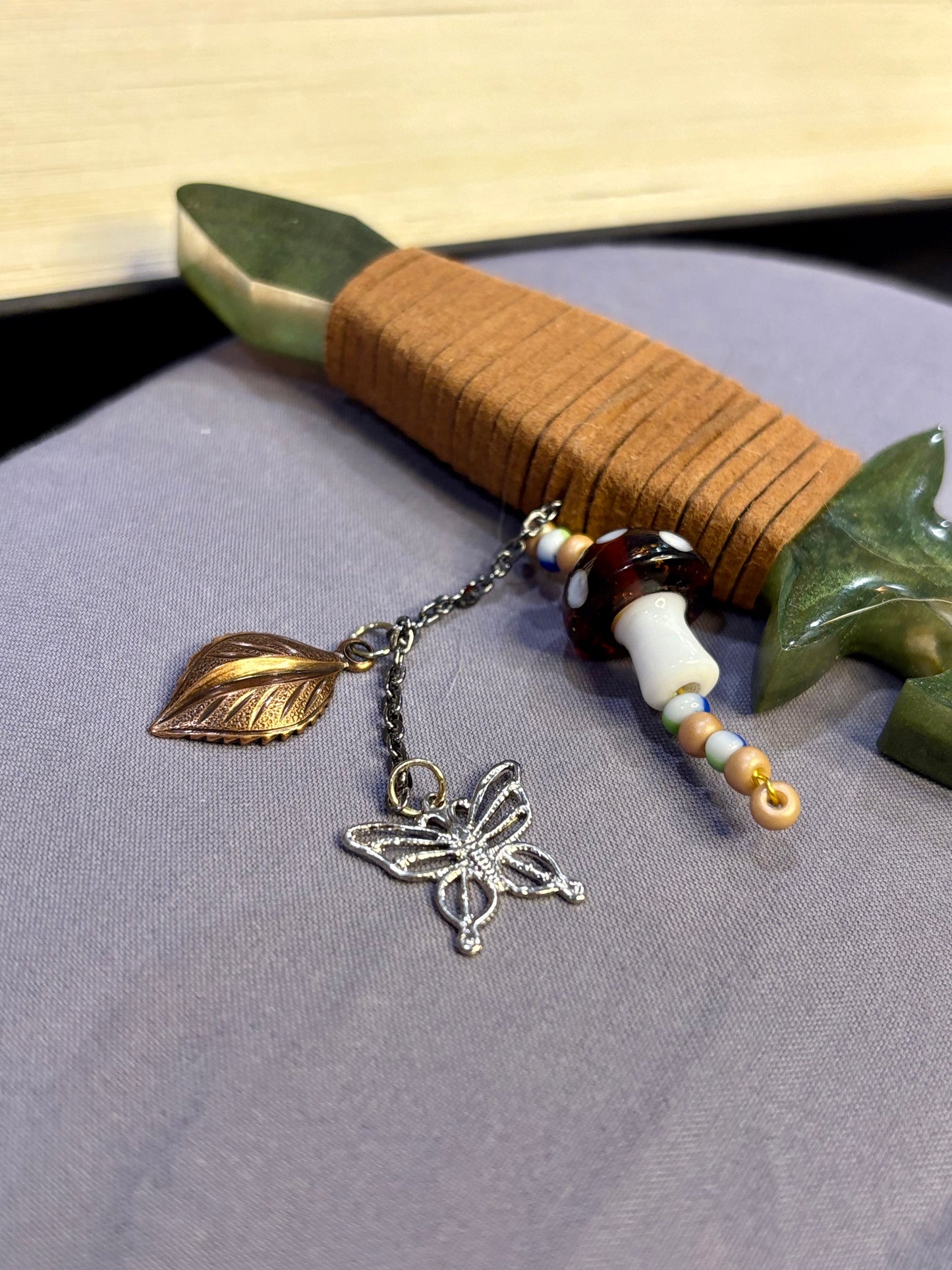 Shimmering Green Resin Dagger