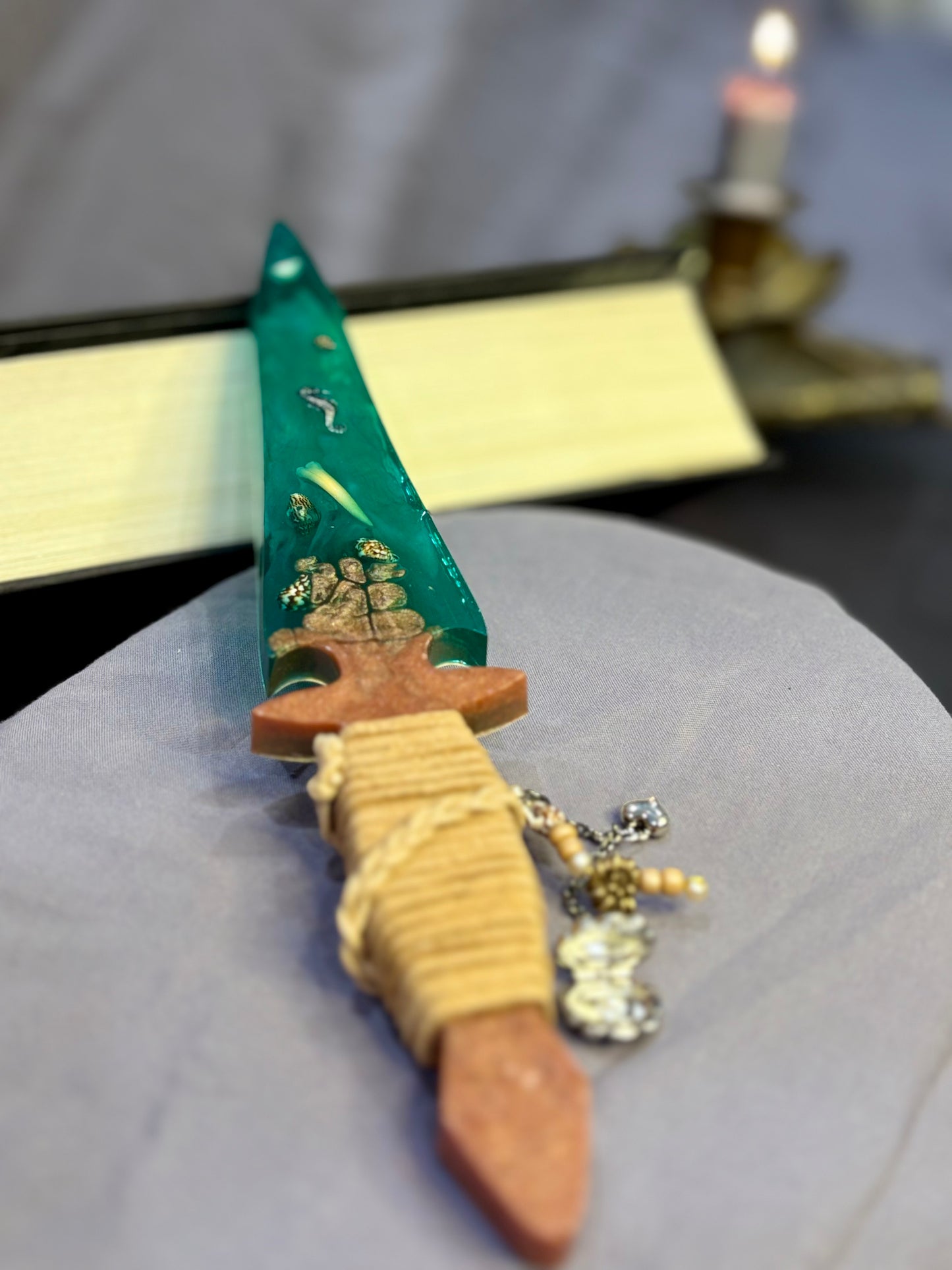 Seahorse Ocean Resin Dagger