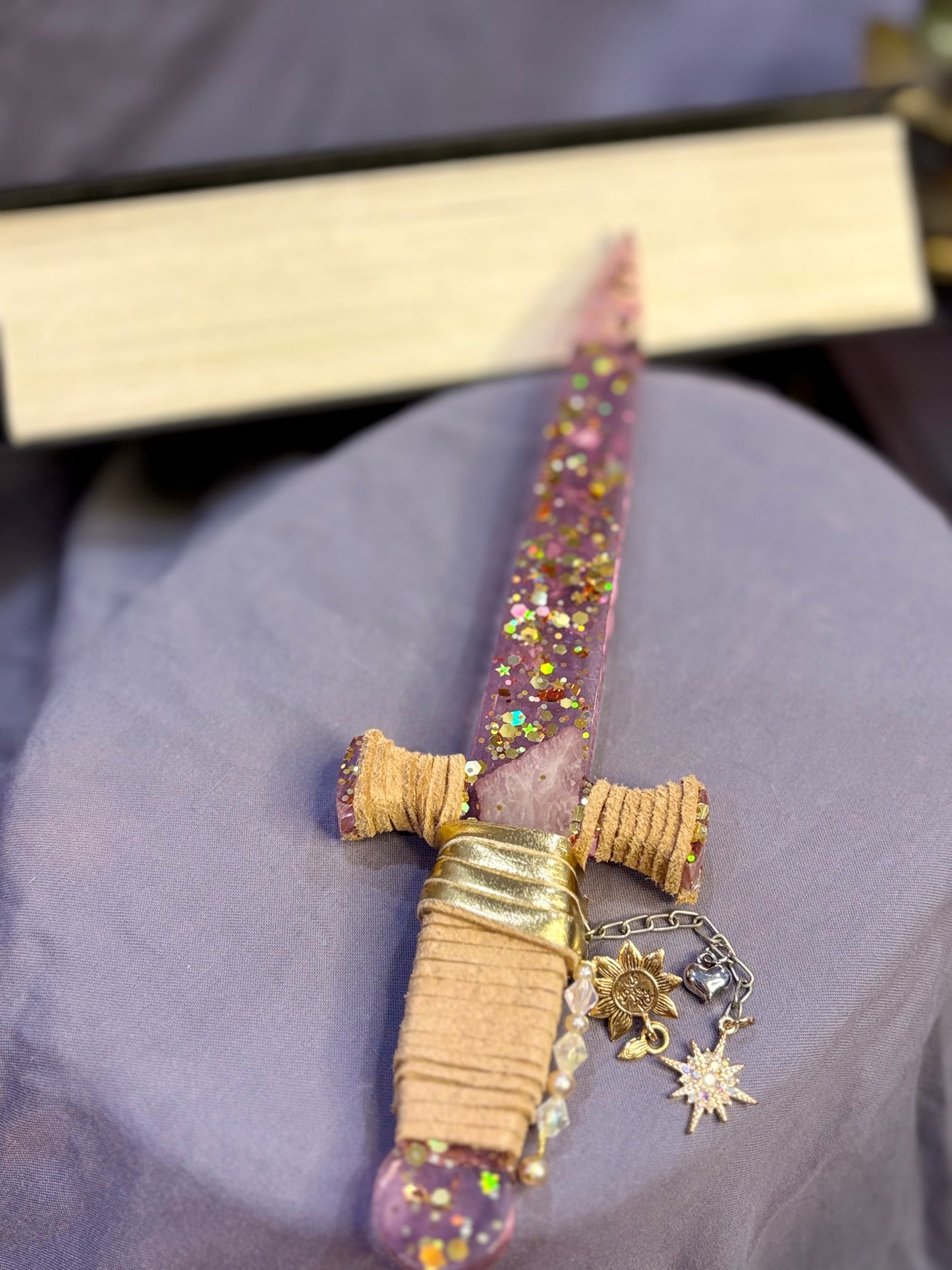 Rose Quartz Pink Resin Dagger