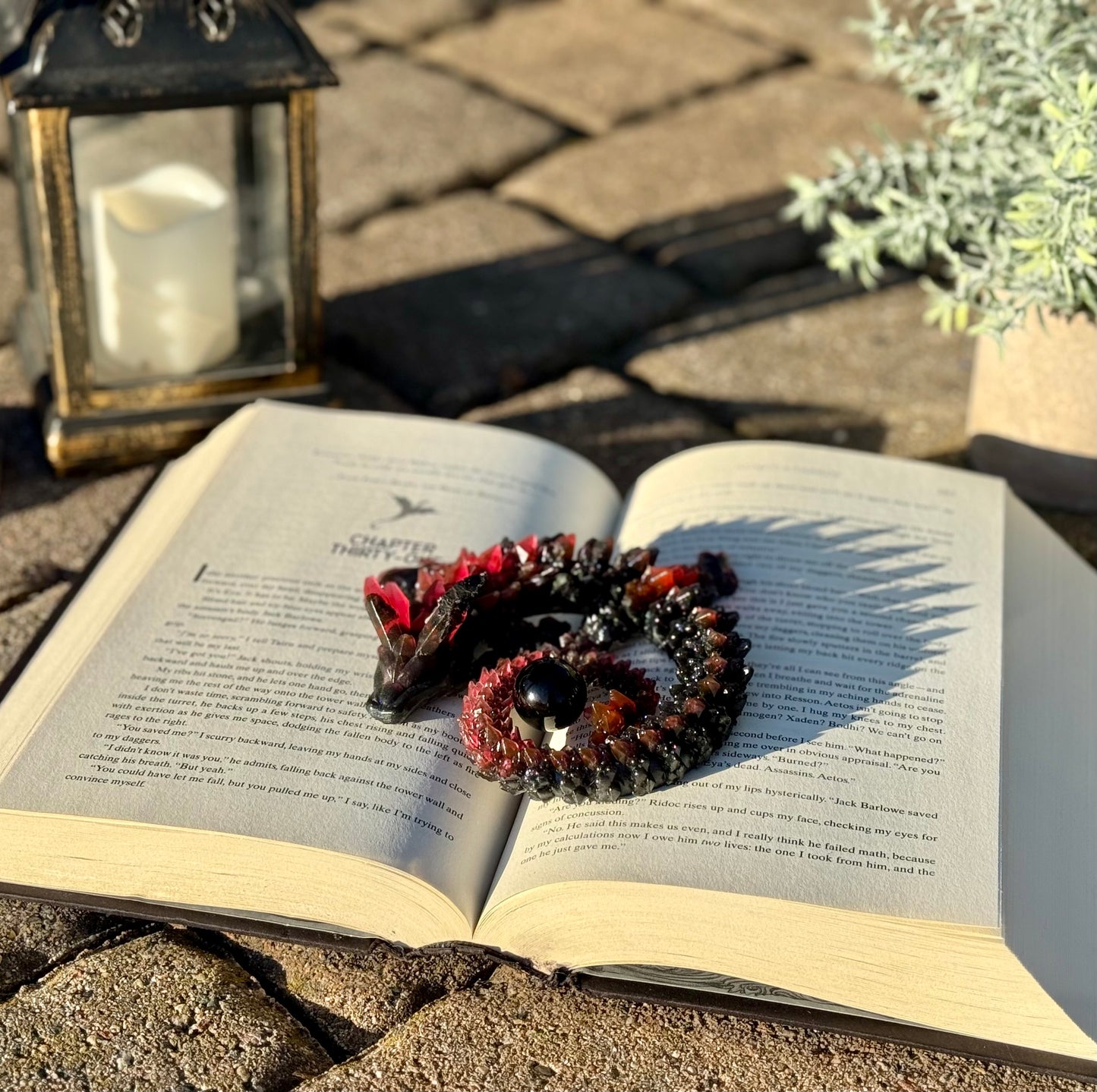 Black Obsidian Resin Dragon