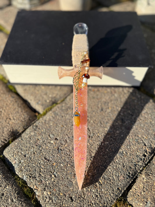 Peach Resin Dagger